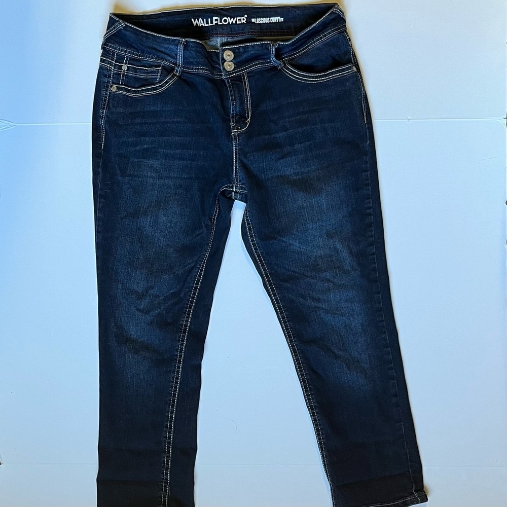Wallflower the Luscious Curvy Fit 23.5 crop jeans